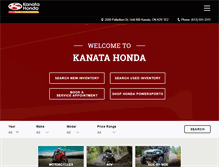 Tablet Screenshot of kanatahonda.com